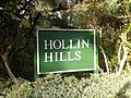 Hollin Hills entrance sign off Sherwood Hall Lane