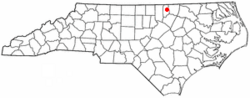 Location of Middleburg, North Carolina