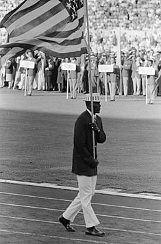 Olympische Spelen te Rome Opening USA vlaggendrager, Bestanddeelnr 911-5404