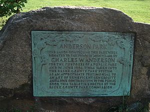 Plaque commemorating Charles W. Anderson (Anderson Park, New Jersey, 2006)