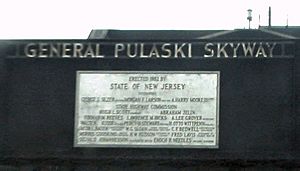 Pulaski Skyway northbound plaque