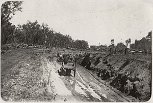 Railway construction circa 1926, Western Australia