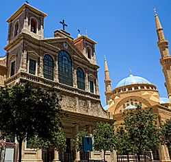 Saint George Maronite Cathedral and Mohammad Al-Amin Mosque by Lebnen18