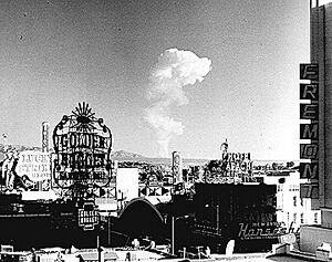 Atomic test seen from Las Vegas