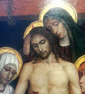 Cristo in pietà sorretto dalle donne - Accademia Carrara -particolare