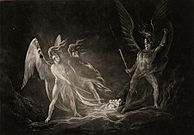 Eve's Dream, Satan Aroused, from Paradise Lost (1824–1827) mezzotint, plate 14 × 20.2 cm. (5 12 × 7 1516 in.), Museum of Fine Arts, Houston