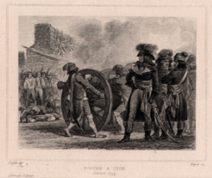 Fouché a Lyon drawn by Raffet 1834