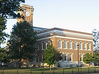 Jackson County Courthouse in Brownstown, southern side and front