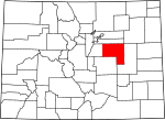 State map highlighting Elbert County
