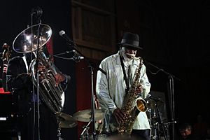 Pharoah Sanders Quartet ft Dwight Trible and Howard Johnson - INNtöne Jazzfestival 2013 27