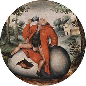 Pieter Breughel 2, Drunkard on an egg