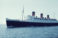 RMS Queen Mary 1 westward bound on the North Sea - 1959