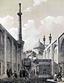 Ali minaret by Eugène Flandin