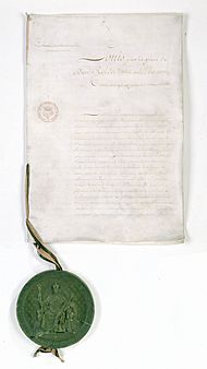 Charte constitutionnelle du 4 juin 1814. Page 1 - Archives Nationales - AE-I-29.jpg