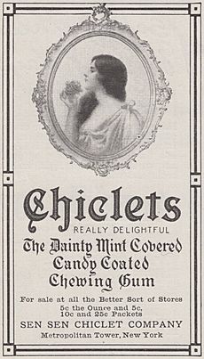 Chicklets ad 1912