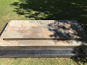 Grave of John Malcolm Fraser, Melbourne General Cemetery 2017