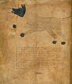 Illustration of the constellation Sirius - Harley Aratus (c.820-840), f.8v - BL Harley MS 647