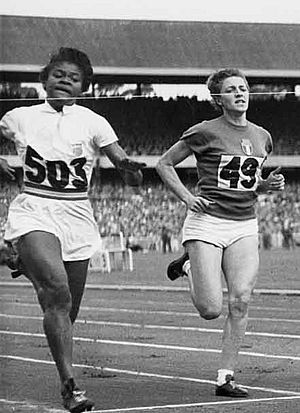 Isabelle Daniels and Giuseppina Leone, 1956 Olympics.jpg