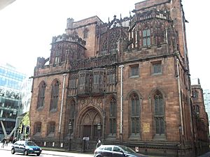 John Rylands Library from Deansgate, Manchester