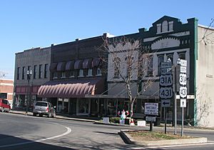 The town square in Lewisburg