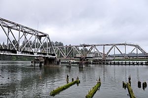 Railway bridge at Reedsport, Oregon