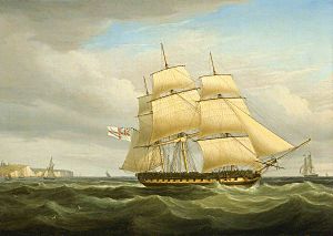 Thomas Whitcombe (c.1752-1824) - HMS 'Undaunted' off Dover - BHC3679 - Royal Museums Greenwich.jpg