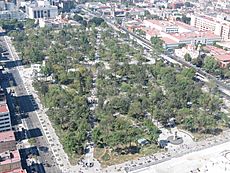 Vista de la Alameda Central desde la Torre Latinoamericana