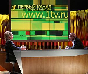 Vladimir Posner interviews Hillary Rodham Clinton in Moscow 2010