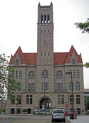 The Wood County Courthouse in Parkersburg