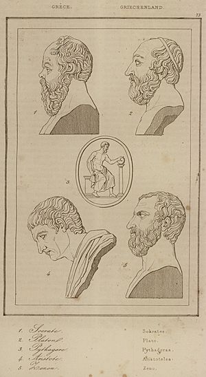 1 Socrate 2 Platon 3 Pythagore 4 Aristote 5 Zenon - Pouqueville François Charles Hugues Laurent - 1835