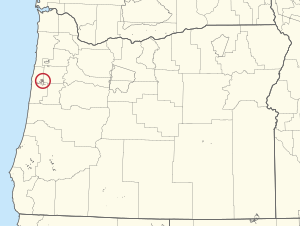Location of the Siletz Reservation in Oregon
