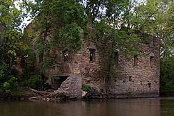 The historic Archibald Mill on the Cannon River in Dundas, June 2008.