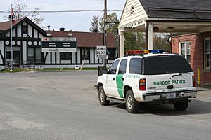 Border Patrol at Canadian border in Beebe Plain, Vermont