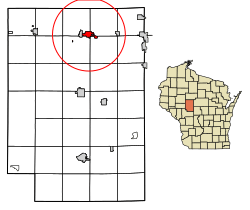 Location of Owen in Clark County, Wisconsin.