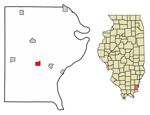 Location of Junction in Gallatin County, Illinois.