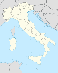 Map of Italy with mark showing location of Miseno