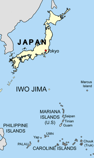 Iwo jima location mapSagredo
