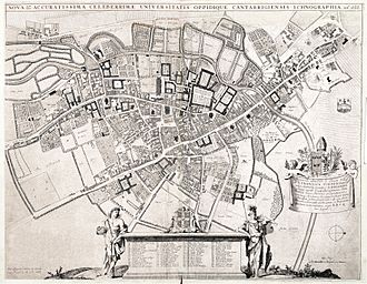 Map of Cambridge by Loggan 1690 - merged