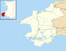 Pembrokeshire's location in Wales