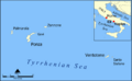 Pontine Islands map