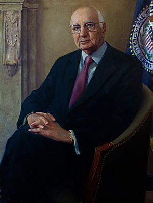 Portrait of Paul A. Volcker by Luis Alvarez Roure