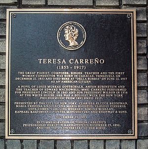 Teresa Carreño plaque