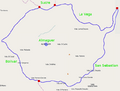 Administrative context for Almaguer Municipality, Cauca, Colombia