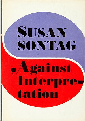 Against Interpretation (1966 1st ed dust jacket cover)