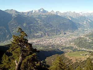Aerial view of Aosta