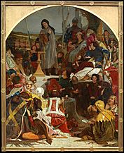 Ford Madox Brown - Chaucer at the court of Edward III - Google Art Project
