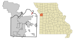Location of Sibley, Missouri
