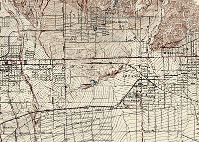 US Geological Survey's map of Santa Anita and Ross Field in 1925.