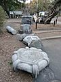 Monuments fell down by 2011 Tōhoku Earthquake in Tokiwa-shrine