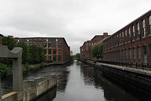 Pawtucket Canal at Central St looking west, Lowell MA